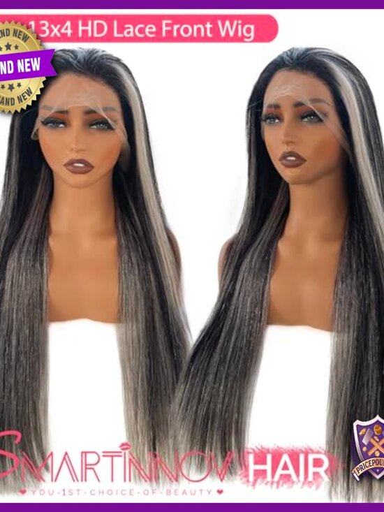13x4 HD Lace Front Human Hair Wig 150% Density Pre Plucked Glueless main image 6